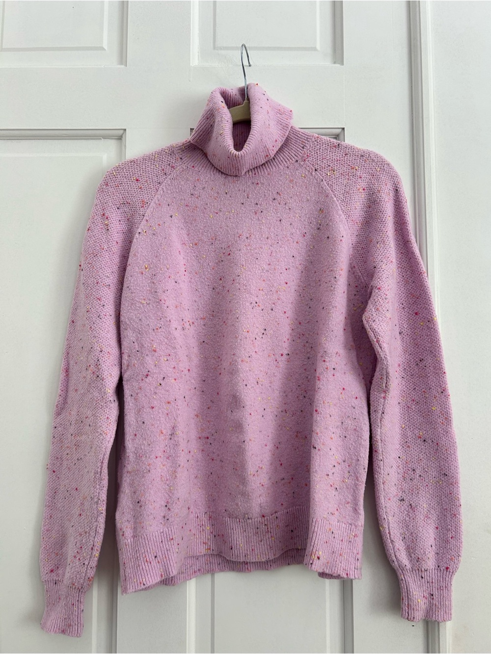 LOFT Pink Speckled Turtleneck Sweater